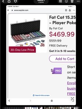 Fat Cat Poker Chip Set with Aluminum Case - Multicolor AMERICA THE BEAUTIFUL….